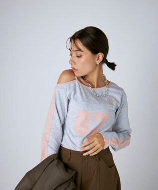 OP／FILA 【Kappa】ショート丈 ナンバーロゴ 肩ストラップロンT