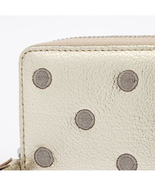 UNBILLION ペルケ perche / ドット刺繍ジャバラチャームウォレットショルダー ゴールド