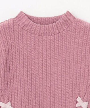 ANY KIDS 表起毛 レースアップ チュニック ピンク