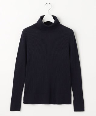 自由区 L 【WEB限定/セット着用可】セミウーステッド タートルネック ネイビー系