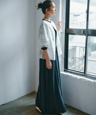 23区 【見上愛さん着用】シアーフライス レイヤード ロンTEE ブラック系