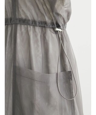 Green Parks ・ＥＬＥＮＣＡＲＥ　ＤＵＥ　チュールドロストキャミワンピ Charcoal Gray