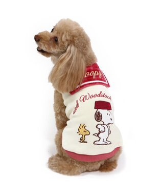  スヌーピー チェック襟 トレーナー 《ホワイト》 小型犬