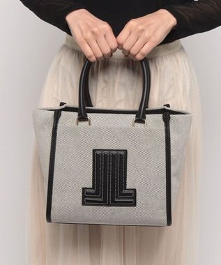 LANVIN en Bleu ヴィジュキャンバス トートバッグ ブラック