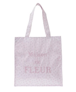 Maison de FLEUR リボンレオパードスクエアトートバッグ Light Pink
