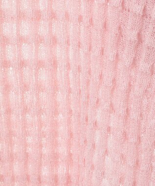 earth music&ecology シアーチェックカーディガン Pink