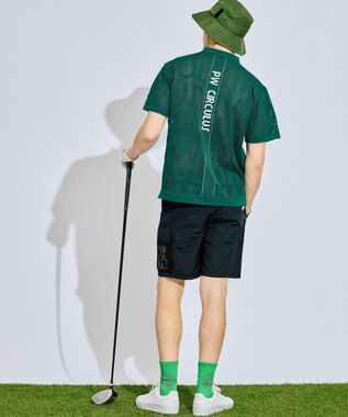 PW CIRCULUS 【MEN】メッシュカーゴショーツ ゴルフ ブラック系