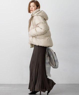 23区 L 【滝沢眞規子さん着用/VERY掲載】シレータフタ コンパクト ダウンコート ベージュ系