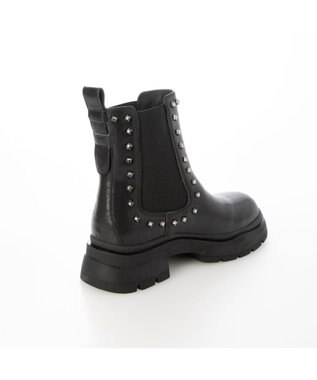 MODE ET JACOMO <carino>サイドゴアビジューショートブーツ ブラック