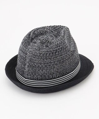 JOSEPH ABBOUD 【洗える】ウォッシャブル バイカラー ハット ネイビー系