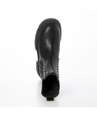 MODE ET JACOMO <carino>サイドゴアビジューショートブーツ ブラック