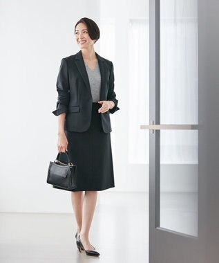 自由区 【Sサイズ有】360°FREE ウォッシャブル スカート ネイビー系