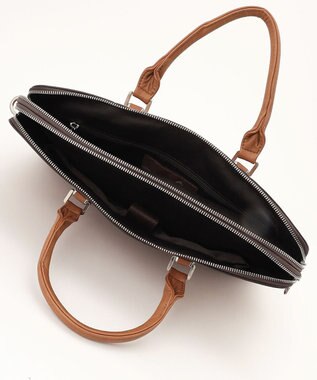 UNBILLION Otias アンティーク仕上げ合皮ブリーフバッグ キャメル