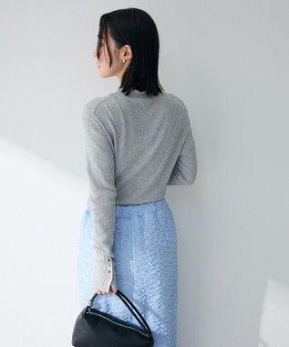 Green Parks 袖口金釦リブニットプルオーバー Light Gray