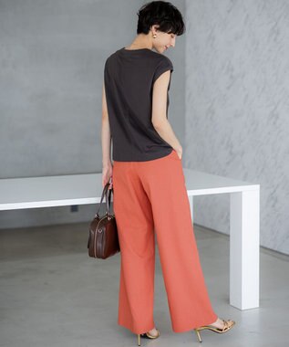 23区 【吸水速乾/UVカット/洗える】ボディシェルドライオックス ベイカー パンツ ライトオレンジ系