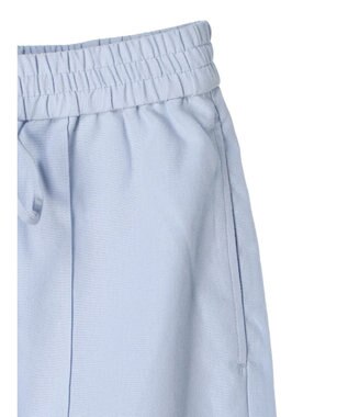 Green Parks 綿麻混イージーワイドパンツ Grayish Blue