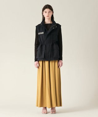 GRACE CONTINENTAL ビジューアーミーベスト ブラック