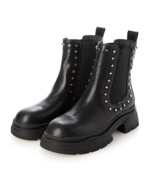 MODE ET JACOMO <carino>サイドゴアビジューショートブーツ ブラック