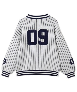 WEGO ベースボールグラフィックプルオーバーニット ホワイト