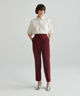 NAVE 【ReNAVE　洗える】バックサテンジョーゼット バーガンディ