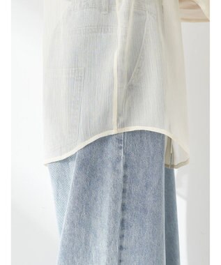 earth music&ecology シアーハイネックシャツ Yellow