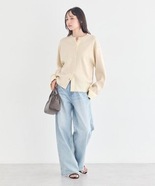 earth music&ecology フェイクレイヤードカーディガン Ivory