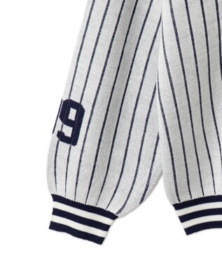 WEGO ベースボールグラフィックプルオーバーニット ホワイト