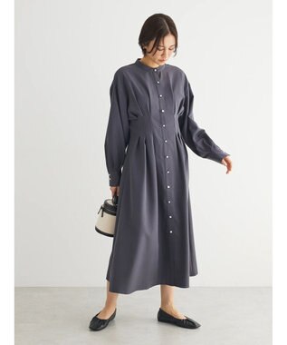 Green Parks ・ＥＬＥＮＣＡＲＥ　ＤＵＥ　ウエストタックワンピース Charcoal Gray