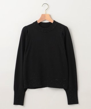 組曲 【WEB限定】ELENAスパンコールバックパール ニット ブラック系