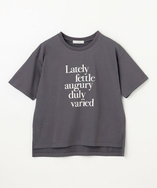 ANY L 半袖ロゴＴシャツ チャコール[ロゴプリント]