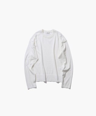 ATON RECYCLED FRESCA COTTON | クルーネック セーター WARM WHITE