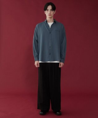 WEGO アムンゼンワンポイントBIGシャツ（LS） サックス