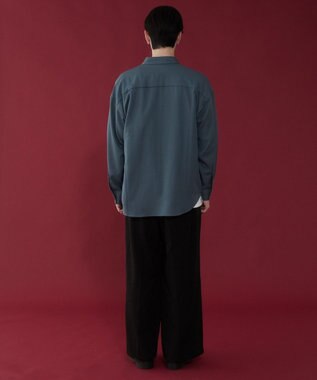 WEGO アムンゼンワンポイントBIGシャツ（LS） サックス