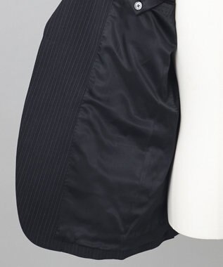 GOTAIRIKU 【オールシーズン対応】ALL SEASON 2WAY STRETCH スーツ グレー系1(グレー×細ブルーストライプ)