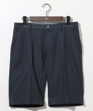 JOSEPH ABBOUD 【ウエストも伸びる/清涼/ストレッチ】ストレッチリネンシャンブレーショートパンツ ネイビー系