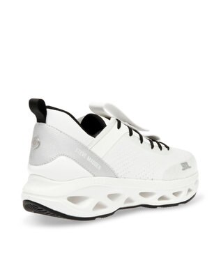 STEVE MADDEN SURGE 1 デザインソールニットスニ―カー ホワイトシルバー