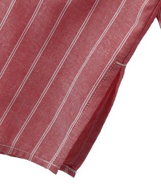 Green Parks 綿麻混シャツ Red