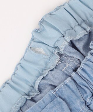 ANY KIDS シャンブレー ガウチョパンツ ブルー