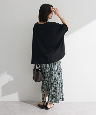 Green Parks 柄プリーツスカート Green