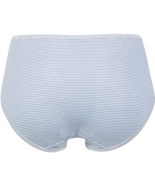 Wing ショーツ 綿混(身生地部) ここちよいフィット感 ムレにくい(身生地部) 【デイリーフィット 綿混ボーダー】 はきこみ丈ふつう EC2650 ウイング／ワコール グレイッシュブルー