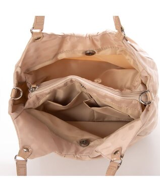 Y'SACCS ドット柄ジャガードエナメルアクセント2wayトート ライトピンク