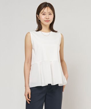 J.PRESS LADIES S コットンスムース レイヤードフレア カットソー