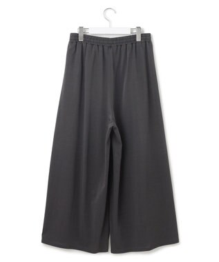 23区 【接触冷感/洗える】ツイストコットンプレーティング ワイド パンツ グレー系