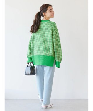 AMERICAN HOLIC 柄編ニットプルオーバー Green