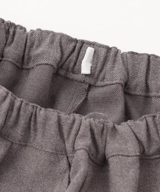 ANY KIDS ミニ丈 へリンボン キュロット チャコール