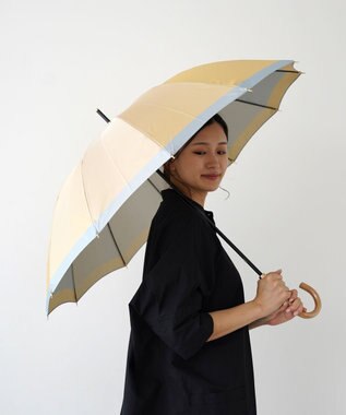 槇田商店 SCENE グログランシャンブレー ベージュ 長傘 クリーム