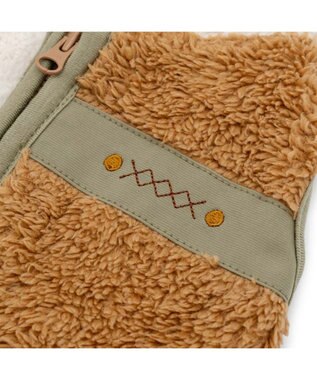 PET PARADISE ペットパラダイス 切替え 背開き ジップアップ ベスト 《ブラウン》 小型犬 ブラウン×ホワイト