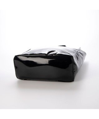 UNBILLION カシュカシュ cachecache / ソフトエナメルスクエア手提げトート ブラック