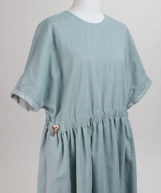 muuc 【手刺繍のような刺繍が美しい】ハイドランジア ドレス ブルー