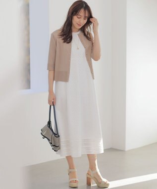 組曲 【先行予約】エンブロイダリーレース ワンピース ホワイト系